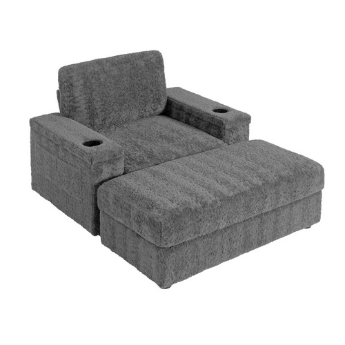 Faux fur single sofa - faux,