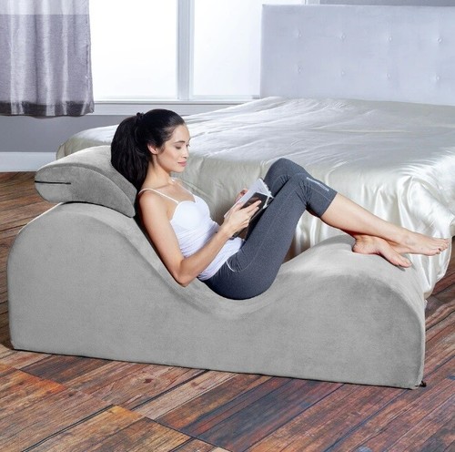 Grey chair yoga - chair, play