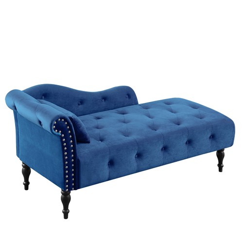 Classic velvet chaise - classic,