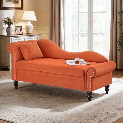 Modern velvet chaise lounge - chaise,