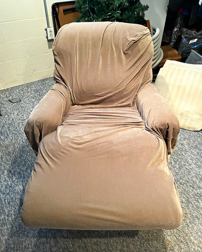 Beige fabric upholstered - fabric,