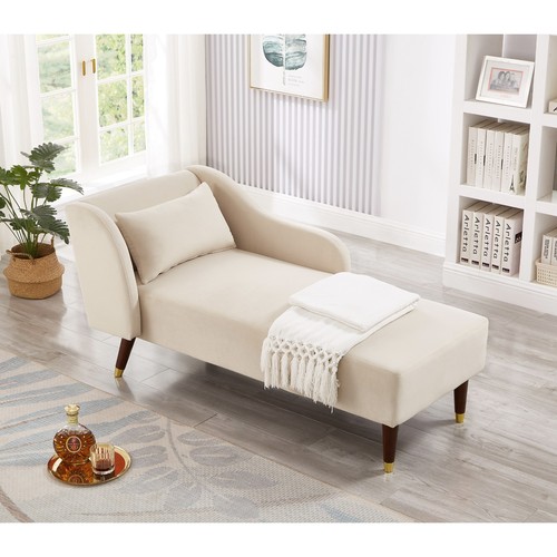 Modern velvet chaise lounge - modern,