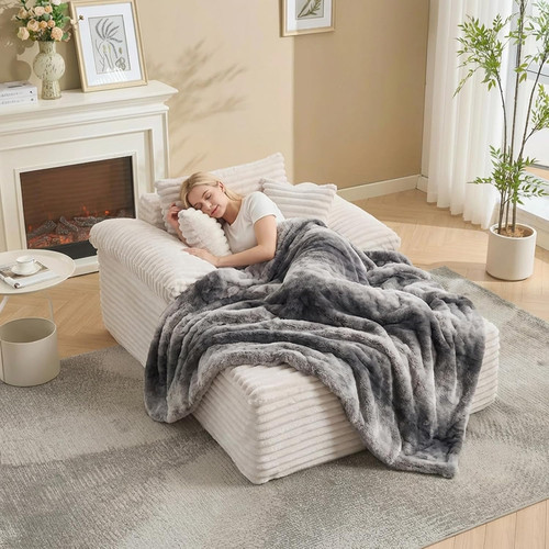 Corduroy chaise lounge chair - chaise,
