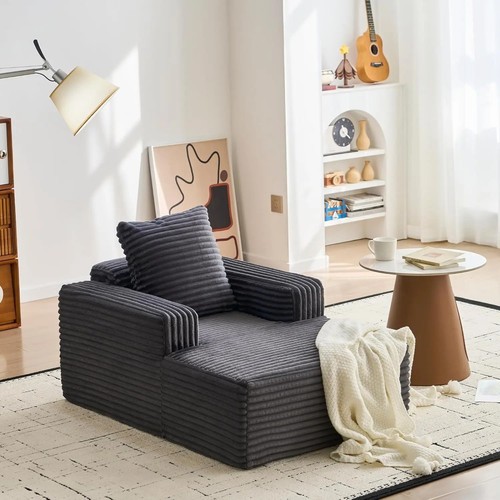 Corduroy cloud chaise - 45",
