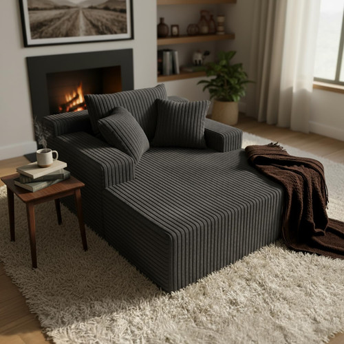 Oversized chaise lounge sofa - chaise,